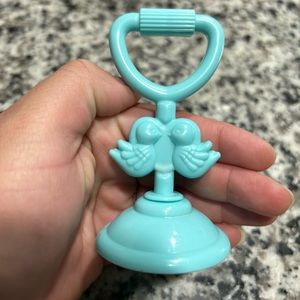 Vintage MLP Fairy Tails Bird Perch Teal Blue Bird Stand 80’s Collectible